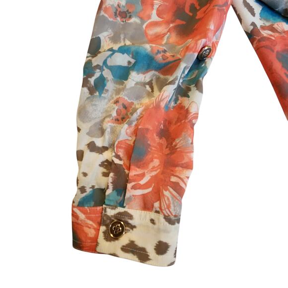 NWT Multiples The Mimi Tunic Blouse Roll-tab Sleeves Tunic Side Slits sz small - Picture 7 of 14